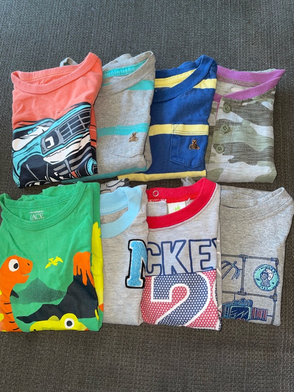 Lot of 8 - 18-28 months Toddler Boy Tshirts